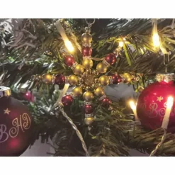 Online Weihnachtssterne - Adventssterne - Sternanhänger als Schmuck, auch für den Weihnachtsbaum, Gross, Weinrot-Gold / Special Baumschmuck