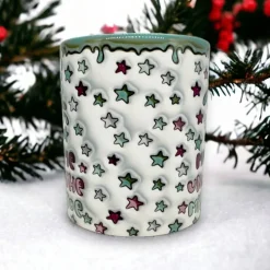 Weihnachtsgeschenke|Verzückt & Verplottet Weihnachtstasse bedruckte 3D Optik "Meet me under the Misteltoe"