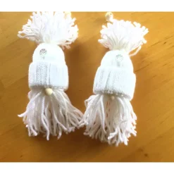 Weihnachtsdeko|HOBBYHAUS Weihnachtswichtel Gnome 2er Set in weiß handgemacht von