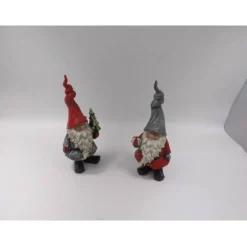 Bastelzubehör|SaBienchenshop Weihnachts-Wichtel Weihnachtsmann Set im Weihnachtslook – 2er Set Dekofiguren aus Resin zum Basteln & Dekorieren