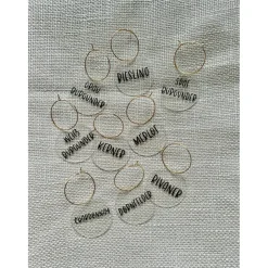 Outlet Weinglasanhänger aus Acryl | Personalisiert | Rebsorten | individuell beschriftet Tischdekoration