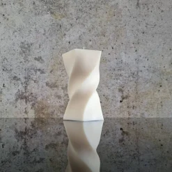 Outlet Wellenkerze I Geometrische Kerze I Dekorative Kerze aus Sojawachs I Home Decor I Hingucker I Minimalistisch Tischdekoration