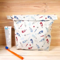 Discount Wetbag Nasstasche Windeltasche aus Wachstuch – Beutel für Wechselkleidung, Badesachen & Kosmetik Kinder Kindergartentaschen