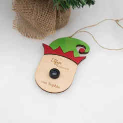 Wichtelzauber|SandavDesigns Wichtel / Elfen / Weihnachtsmann Überwachungskamera Attrappe aus Holz mit farbigen Akzenten