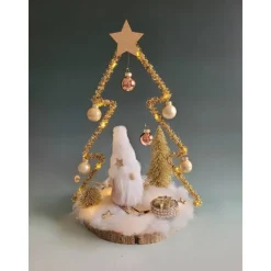 Best Wichtel auf Ski mit Tannenbaum mit Timer,Deko,Weihnachten,Geschenk,Advent,Sofortkauf,Unikat Weihnachtsdeko