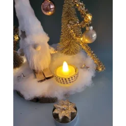 Best Wichtel auf Ski mit Tannenbaum mit Timer,Deko,Weihnachten,Geschenk,Advent,Sofortkauf,Unikat Weihnachtsdeko