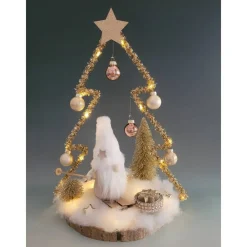Best Wichtel auf Ski mit Tannenbaum mit Timer,Deko,Weihnachten,Geschenk,Advent,Sofortkauf,Unikat Weihnachtsdeko