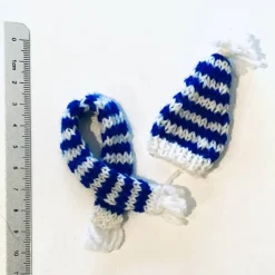 Online Wichtel Mütze und Schal blau Wichtelzauber