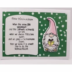 Weihnachtskarten|Rosarium Wichtel Weihnachts Karte mit Gedicht Grußkarte Weihnachten