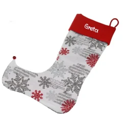 Best Wichtelstiefel Nikolausstiefel Schneeflocke mit Namen  - Nikolaussocke personalisiert Geschenk zum Nikolaus Advent Nikolausstiefel