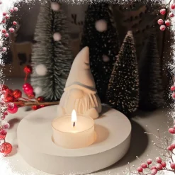 Wichtelzauber|Mal- und Bastelwerkstatt Wichtelzauber das ganze Jahr zu selber Basteln und Bemalen - Teelichthalter Sockel -  Weihnachtswichtel - Waldwichtel