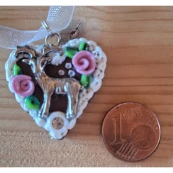 Clearance Wiesn  Wasen Edelweiss Hirsch Lebkuchenherz Kette – Handgemachter Schmuck fürs Oktoberfest & Trachten Trachtenschmuck