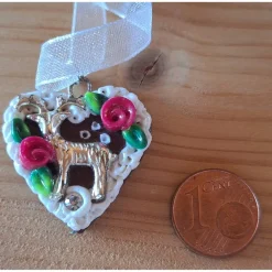 Clearance Wiesn  Wasen Edelweiss Hirsch Lebkuchenherz Kette – Handgemachter Schmuck fürs Oktoberfest & Trachten Trachtenschmuck