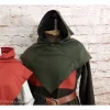 Hot Wikinger Gugel für Frauen & Männer, Skjoldehamn Gugel , Wolle oliv Mittelalter Kapuze, SCA, LARP, Accessoires
