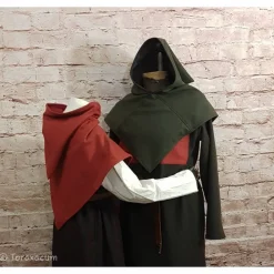 Hot Wikinger Gugel für Frauen & Männer, Skjoldehamn Gugel , Wolle oliv Mittelalter Kapuze, SCA, LARP, Accessoires