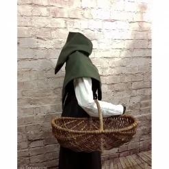 Hot Wikinger Gugel für Frauen & Männer, Skjoldehamn Gugel , Wolle oliv Mittelalter Kapuze, SCA, LARP, Accessoires