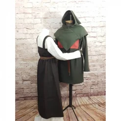 Hot Wikinger Gugel für Frauen & Männer, Skjoldehamn Gugel , Wolle oliv Mittelalter Kapuze, SCA, LARP, Accessoires