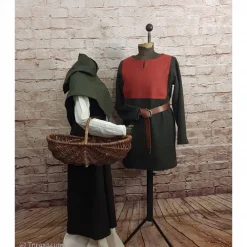 Hot Wikinger Gugel für Frauen & Männer, Skjoldehamn Gugel , Wolle oliv Mittelalter Kapuze, SCA, LARP, Accessoires