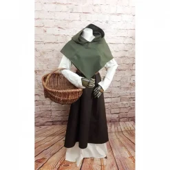 Hot Wikinger Gugel für Frauen & Männer, Skjoldehamn Gugel , Wolle oliv Mittelalter Kapuze, SCA, LARP, Accessoires