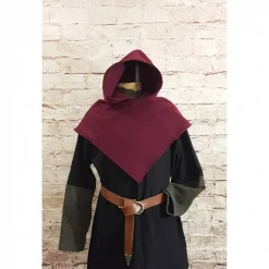 Clearance Wikinger Gugel für Frauen & Männer, Skjoldehamn Gugel , Wolle bordeaux, Mittelalter Kapuze, SCA, Halloween, LARP, Toraxa Accessoires