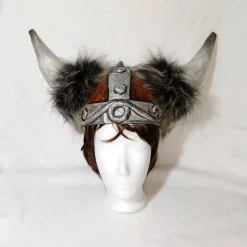 Haarschmuck & Kopfputz|DittesDIESundDAS Wikinger Helm, ca.52/ 53cm Kopfumfang, Verkleidung, Fasching, Karneval, Halloween, Rollenspiel, Maskerade