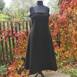 Kostüme Für Erwachsene|Toraxacum Wikinger Schürzenkleid 100% Wolle, Überkleid dunkelbraun, Mittelalter Kleid,