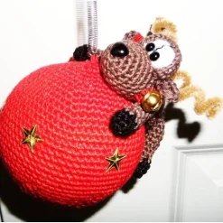 Sale Winter Weihnachten Advent-Hängedeko-Maus oder Elch-Sprungfeder Wackelaugen Weihnachtsdeko