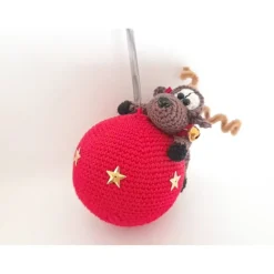Sale Winter Weihnachten Advent-Hängedeko-Maus oder Elch-Sprungfeder Wackelaugen Weihnachtsdeko