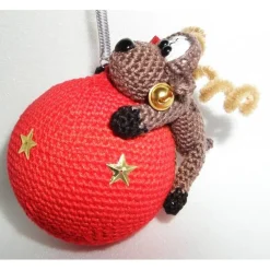 Sale Winter Weihnachten Advent-Hängedeko-Maus oder Elch-Sprungfeder Wackelaugen Weihnachtsdeko