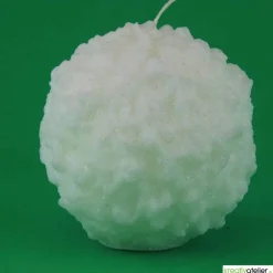 Online Winterkerze Schneeball mit feinem Glitzer - Winterdeko Kerzen & Beleuchtung