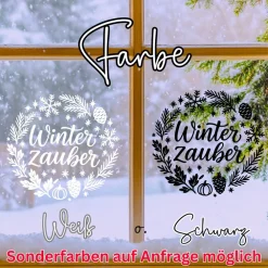 Best Winterzeit saisonaler Aufkleber Fensterbild für die Weihnachts- und Adventszeit Sticker & Aufkleber