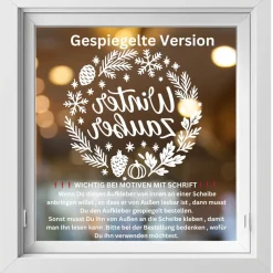 Best Winterzeit saisonaler Aufkleber Fensterbild für die Weihnachts- und Adventszeit Sticker & Aufkleber