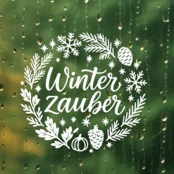 Best Winterzeit saisonaler Aufkleber Fensterbild für die Weihnachts- und Adventszeit Sticker & Aufkleber