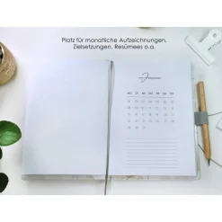 Discount Wochenkalender & Terminplaner 2025 A5 Wochenübersicht / Tagesübersicht / Tagebuch personalisiert royalblau Geschenke
