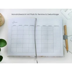 Clearance Wochenkalender & Terminplaner 2025 A5 Wochenübersicht / Tagesübersicht / Tagebuch personalisiert hellbraun Geschenke