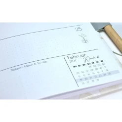 Best Wochenkalender & Terminplaner 2025 A5 mit vielen Extras personalisiert botanisch Monstera Blätter grün Geschenke