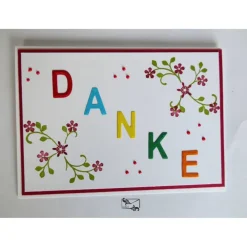Sale Wunderschöne  bunte  Danke Karte Handgefertigt mit Stampin'Up! Danksagungskarten