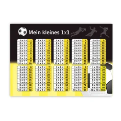 Outlet 1x1 Lernposter | Fußball schwarz-gelb Kinder Einschulung
