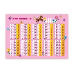Outlet 1x1 Lernposter | Pony rosa Kinder Einschulung