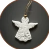 Sale XL Anhänger Deko Winter Weihnachten | 11 cm | weiß gold | Engel Baumschmuck