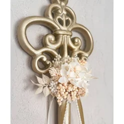 Hochzeitsgeschenke|AllerleiLiebe XL Deko Schlüssel mit Trockenblumen zur Hochzeit, Jubiläum oder zum Einzug