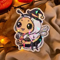 New XL Halloween-Sticker „Hummel mit Kostüm“ – Extra großer Vinyl-Sticker Monster & Gespenster