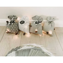 Online XXL Adventskalender zum Befüllen, Adventskalender mit großen Säckchen, Adventskalender für die ganze Familie Adventskalender