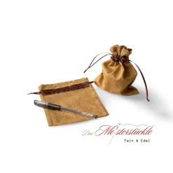 Adventskalender|Das Meisterstückle XXL Adventskalender-Säckchen handgefertigt – braun beige gold – Geschenkbeutel zum Befüllen, nachhaltig & vegan