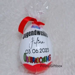 Geschenke|Poshy Giftbox XXL Überraschungsei/Überraschungsei Geschenk Jugendweihe/Taufe/Erstkommunion/Geburtstag /Ü-Ei /Geschenk Jugendweihe