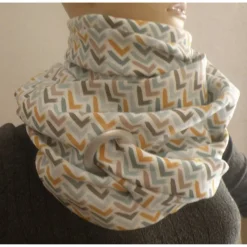 Discount XXL Dreiecktuch mit großer Öse / Musselin Double Gauze glatt /  Zik Zak old Green / Schaltuch / Halstuch/ Wickelschal Accessoires