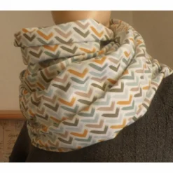 Discount XXL Dreiecktuch mit großer Öse / Musselin Double Gauze glatt /  Zik Zak old Green / Schaltuch / Halstuch/ Wickelschal Accessoires