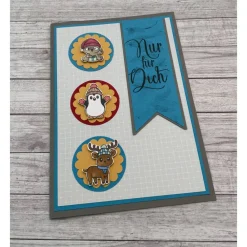 Best XXL Grußkarten / Glückwunschkarten zum Geburtstag oder Weihnachten, „Nur für Dich“, winterliche Grüße, Handarbeit Glückwunschkarten