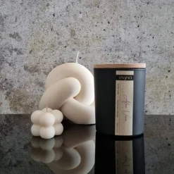 Clearance XXL Knotenkerze - Stylisch und Ästhetisch I Handgefertigte I Sojawachskerze I Geschenkidee I Wohnkultur Tischdekoration