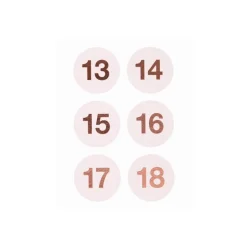 Bastelzubehör|AmOlenDiek Zahlensticker 1-24 puderfarben